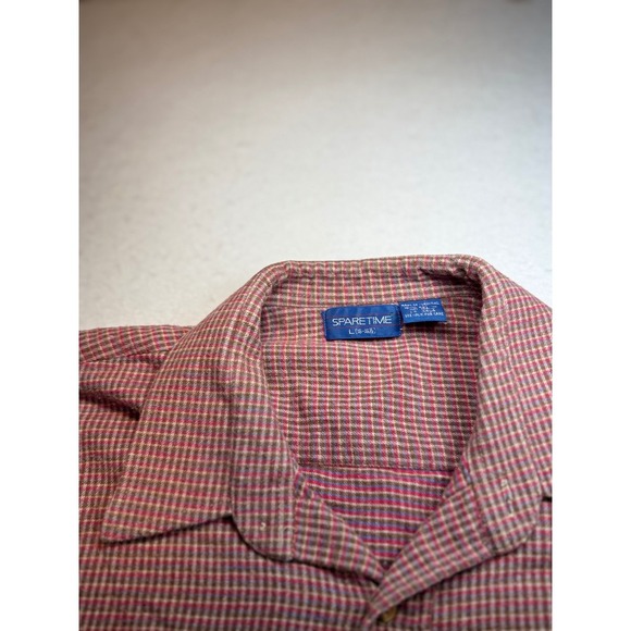 Sparetime Womens Plaid Button Up Long Sleeve Fleece Flannel Shacket - Picture 3 of 3